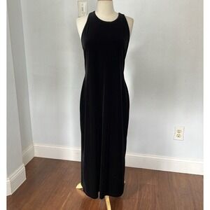 Vtg Ronni Nicole Dress Women 10 Petite Black Velvet Whimsigoth Goth Prom 90s Y2K